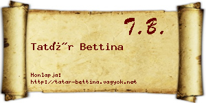Tatár Bettina névjegykártya
